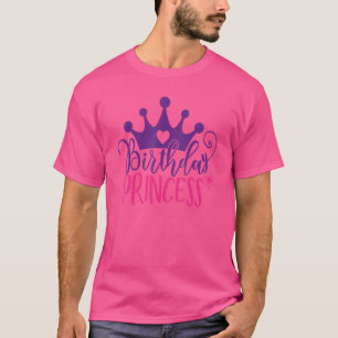 T-shirt Femme Maman De L'Anniversaire Princess Apparel