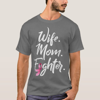 T-shirt Femme Maman Fighter Pink Ribbon Cancer du sein Pri