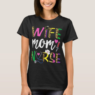 T-shirt Femme Maman Infirmière Soins infirmiers mignonnes