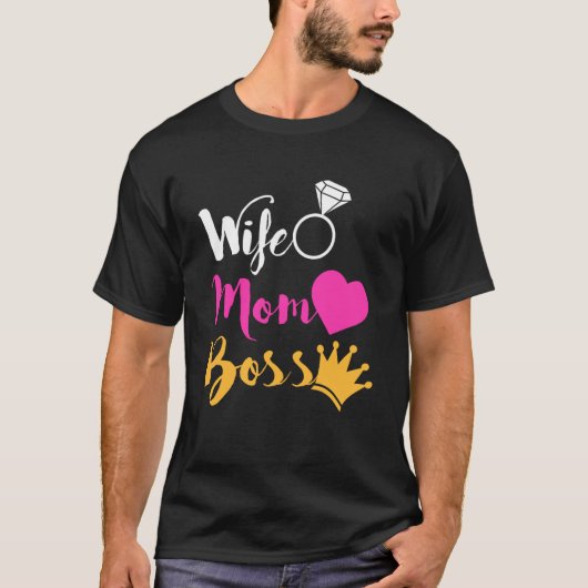 T-shirt Femme Maman Patron Joyeux Fête des mères Femmes Fi (Devant)