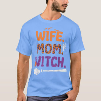T-shirt Femme Maman Sorcière Halloween Costume Leopard Bro