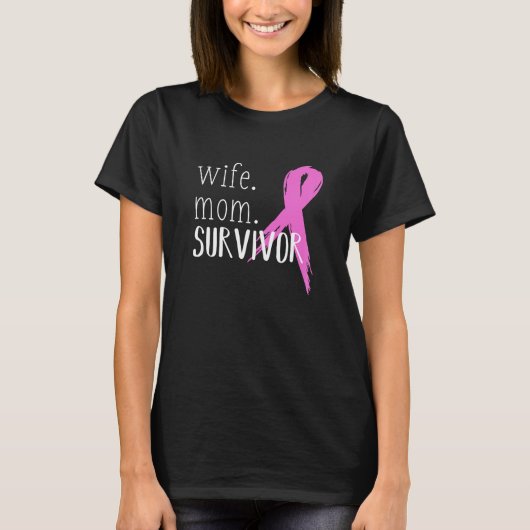 T-shirt Femme Maman Survivor Conception Cadeau Pour Le Can (Devant)