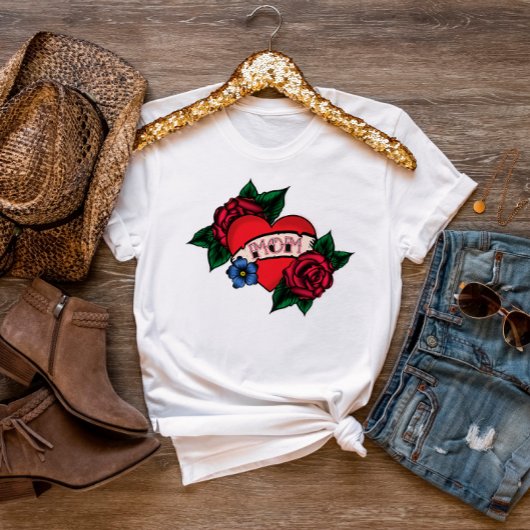 T-shirt femme maman vintage tatouage