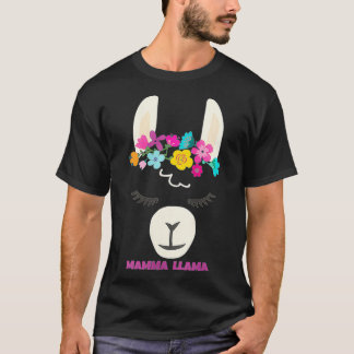 T-shirt Femme MAMMA LAMA Nom Don Pour Valentines Son Mo