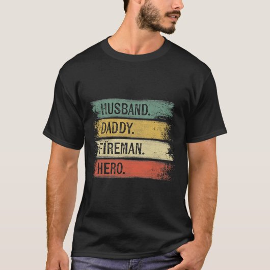 T-shirt Femme Mari Daddy Fireman Hero Chemise pompier (Devant)