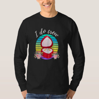 T-shirt Femme Mariage Mariée Fiancé Je Fais Équipage Maria
