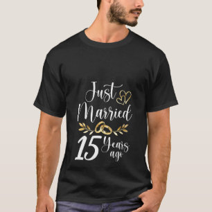T-shirt Femme Mariée 15ème Mariée Il Y A 15 Ans Mariée