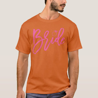 T-shirt Femme Mariée Avec Anneau Pink Graphics