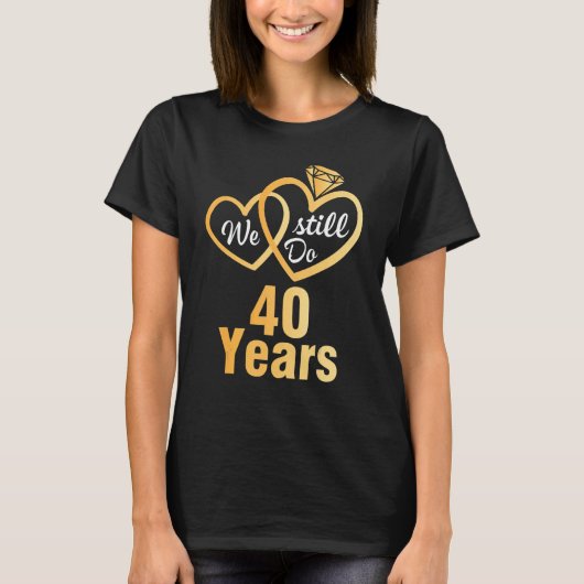 T-shirt Femme Maris Nous Faisons Encore 40 Ans Mariage Mar (Devant)