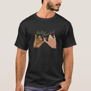 T-shirt Femme Meilleur Ami Plutôt Connecté Rose Vert Rose 