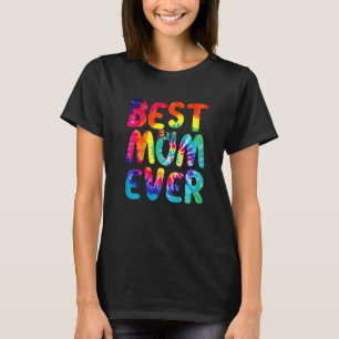 T-shirt Femme Meilleure maman Joyeuse Fête des Mères Tie D