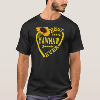 T-shirt Femme Meilleure Mawmaw Jamais Mère's Day Coeur Sun