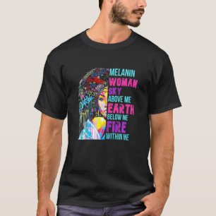 T-shirt Femme Melanin Femme Ciel au-dessus de moi Motivat