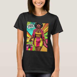 T-shirt Femme Mélanine Pop Art Afro Attrape des Vols Pas d