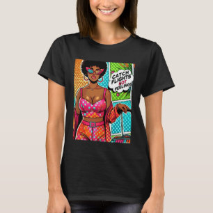 T-shirt Femme Mélanine Pop Art Afro Prend des Vols Pas de 