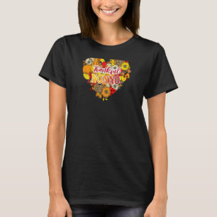 T-shirt Femme Merci Grateful Flower Citrouille Coeur nonn