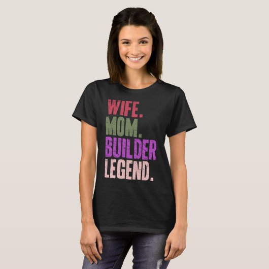 T-shirt Femme Mère Constructeur Mère 1 (Devant entier)