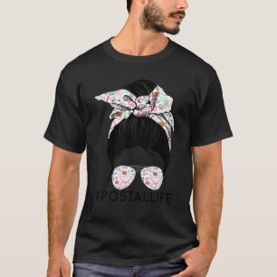 T-shirt Femme Messy Bun Postallife Postal Worker