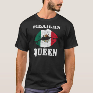 T-shirt Femme Mexicaine Reine Mexique Flag Pride Vintage G