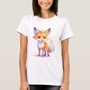 T-shirt femme mignonne Baby Fox