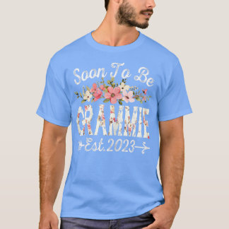T-shirt Femme Mignonne Bientôt Être Grammie 2023 Mignonne