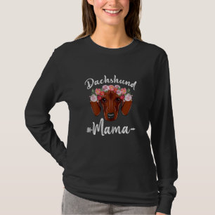 T-shirt Femme mignonne Chien Maman Fête des Mères Dachshun