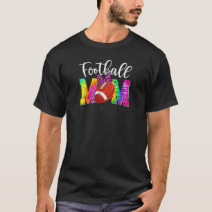 T-shirt Femme Mignonne Football Maman Tie Dye Sport Leopar