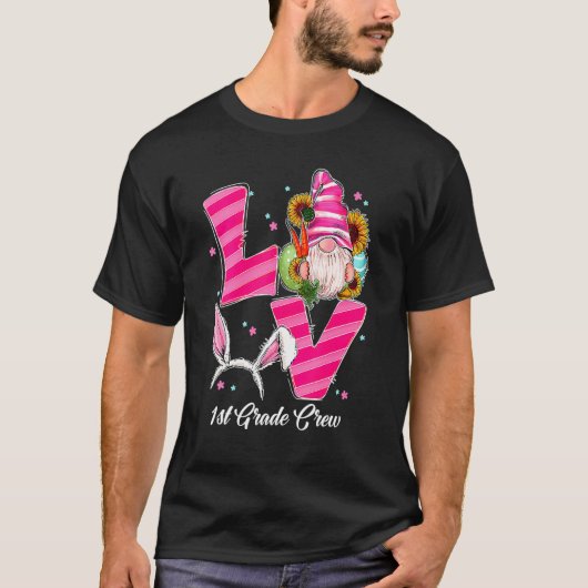 T-shirt Femme mignonne Gnome 1ère année d'équipage Love En (Devant)