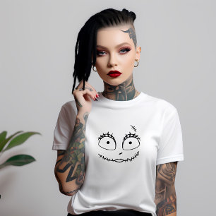 T-shirt Femme mignonne Squelette Éffrayant visage