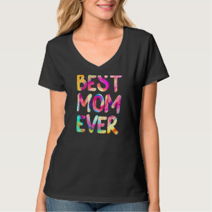 T-shirt Femme mignonne Tie Dye Meilleure maman Jamais mama