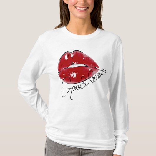 T-shirt Femme moderne "Baiser bien" (Devant)