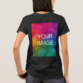 T-shirt Femme moderne double face Modèle noir (Dos)