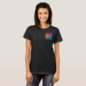 T-shirt Femme moderne double face Modèle noir (Devant entier)