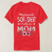 T-shirt Femme Mon Solider Favori M'Appelle Maman Armi Mama (Design devant)