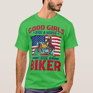 T-shirt Femme Moto Chemise Femmes Moto Graphisme Am