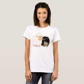 T-shirt femme mouton deux mignonnes caricatures (Devant entier)