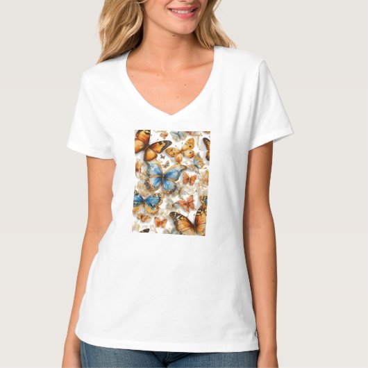 T-shirt femme Multicolor papterlies (Devant)