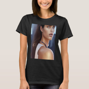 T-shirt Femme Multicolore Yeux Doux Cheveux Look Inspo Nec