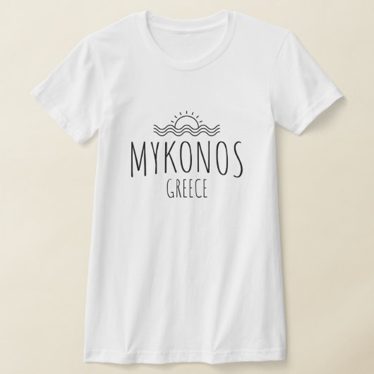 T-shirt Femme Mykonos Grèce (Poser)
