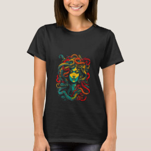 T-shirt Femme Mythologie grecque antique Medusa V Cou