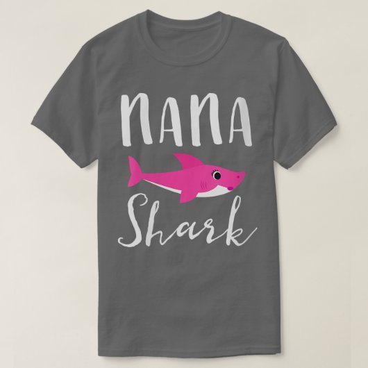 T-shirt Femme Nana Shark Grand-mère requin rose G (Design devant)