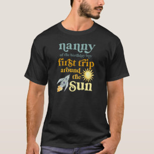 T-shirt Femme Nanny Espace Extérieur 1er Anniversaire Prem