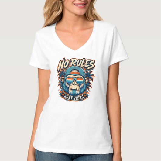 T-shirt femme No Rules Monkey (Devant)