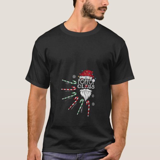 T-shirt Femme Noël Poppop Claus Poppop Beard Candy C (Devant)