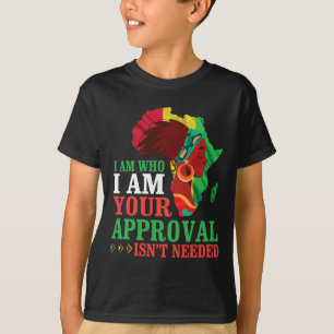 T-shirt Femme noire africaine Je suis qui je suis Votre ap