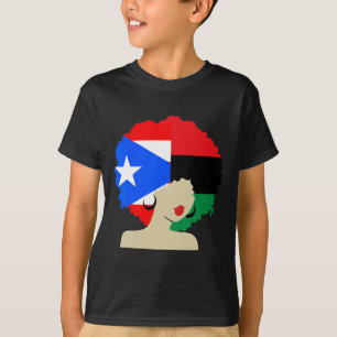 T-shirt Femme noire africaine ricainne fierté cheveux afro
