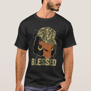 T-shirt Femme noire bénie priant chrétienne africaine