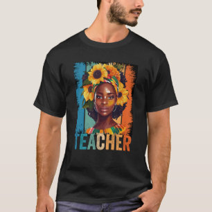 T-shirt Femme noire Enseignante Afro Melanin Vintage Black
