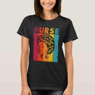 T-shirt Femme noire Infirmière Afro Retro Mois de l'histoi