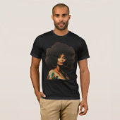 T-shirt Femme noire vintage (Devant entier)